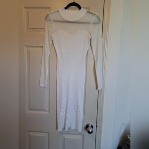 Crave Fame white formal dress